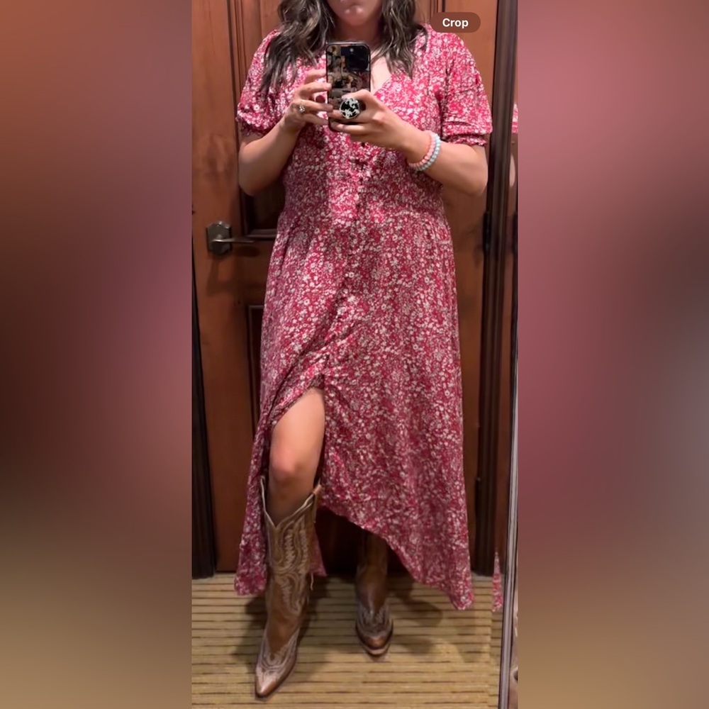 Hayden Pink Midi Wrap Dress